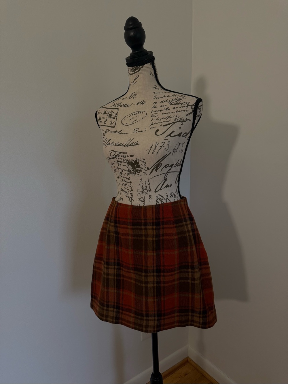 Vintage The Limited Red Plaid Mini Skirt